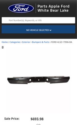 New Rear Bumper 2004-2011 Ford Ranger OEM