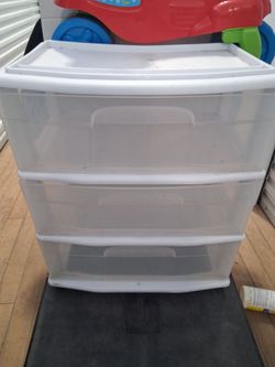 Plastic storage drawers