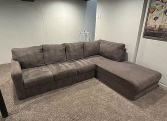 Modern Gray Zella 2pc Sectional Sofa from Ashley Furniture