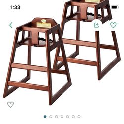 High chair New 100% Natural Wood 