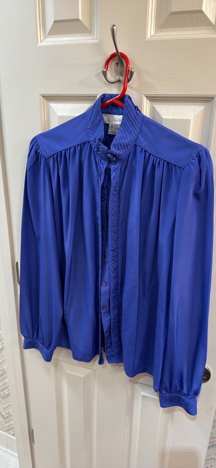 Beautiful Royal Purple Long Sleeves Blouse Size 12