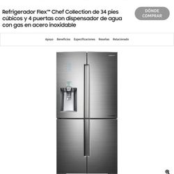 💯REFRIGERATOR SAMSUNG STAINLESS STEEL CHEF COLLECTION LIKE NEW NO SCRATCH 💯 
