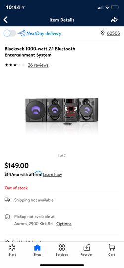 Blackweb 1000 watt 2.1 bluetooth sale entertainment system