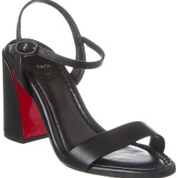 Brand New - Black Sandal CL Red Bottom Size Euro 39