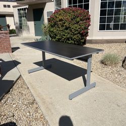 Large Brown Hard Surface Wood-Surface Metal Legged IKEA Tabletop(s) 