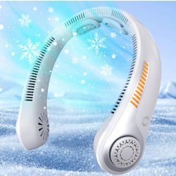 Brand New Portable Neck Fan - Rechargeable Personal Fan with Neck Support, 5-Speed Quiet Lightweight Long Lasting Neck Fan, Fathers Day, Mothers Day G