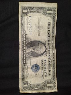 1935 Series E Silver Certificate 1 One Dollar Bill Rare Misprint