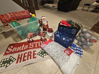 Lot of Christmas decorations