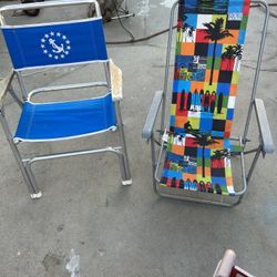Foldable beach chairs