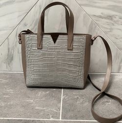 Vince gray leather bag