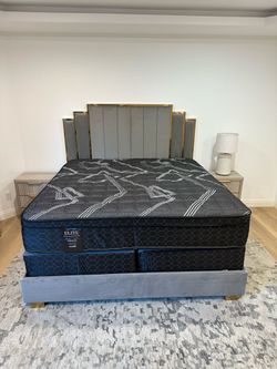 Mattress on sale 🚨🔥  king size black series euro pillow top 12” firm mattress.    New in a plastic sealed.    We offer same day delivery