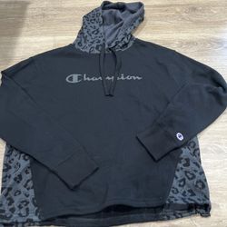 Champion Sweater Womens Adult Small Black Hoodie Casual Sweatshirt Ladies