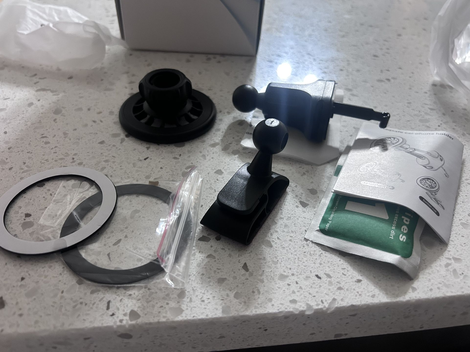 Phone holder for a car