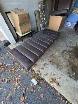 2 Leather Brown Chairs And 1 Ottoman $300.00