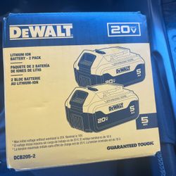 Dewalt 20v Lithium 2 Pack Battery $85!