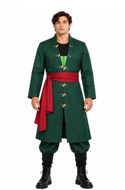 Roronoa Zoro Cosplay Men Dark Anime Halloween Costume Full Set Size: 3XL