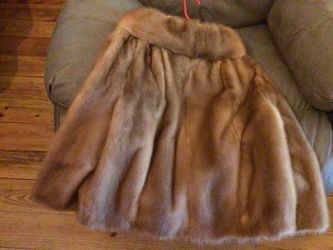 Authentic mink jacket from a gold ring