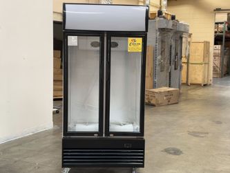 NSF 36 in two glass door upright refrigerator CLG-400BF