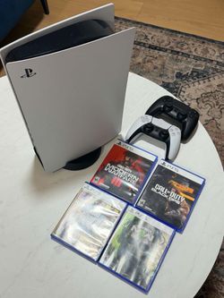 Sony PlayStation 5 Console Bundle with 4 Games and 2 Controllers
