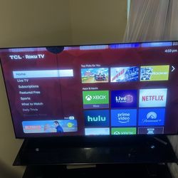 Tv and the black stand