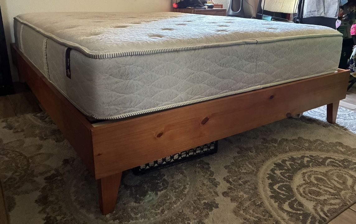 Solid Wood Bed Frame - Queen