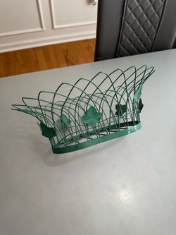 Green Metal Wire Basket
