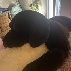 LIFE-SIZE PLUSH BROWN LAB DOG