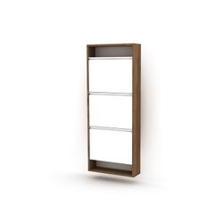 Modern 3-Tier Shoe Cabinet with White Tilt-Out Doors and Open Storage Shelf
