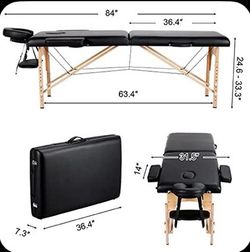 Yaheetech Portable Massage Table – Brand New in Box – Black