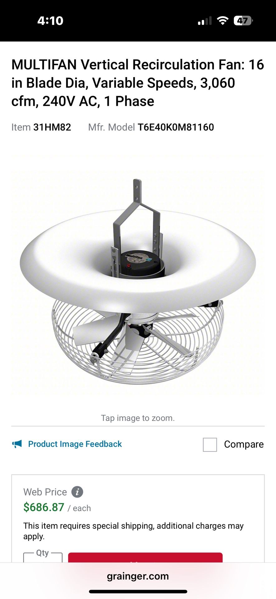 Vostermans Multifan Vertical Fan