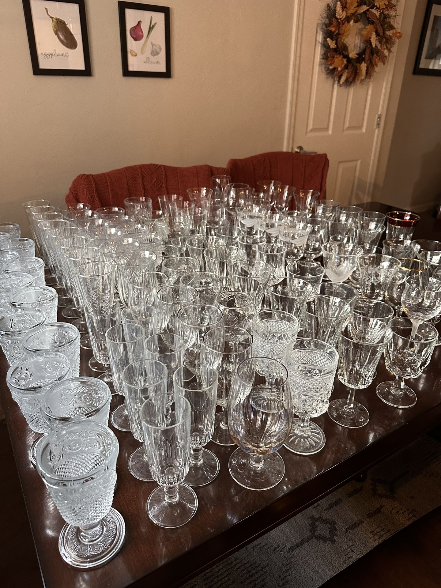 Glassware - 100+ glasses for wedding or events