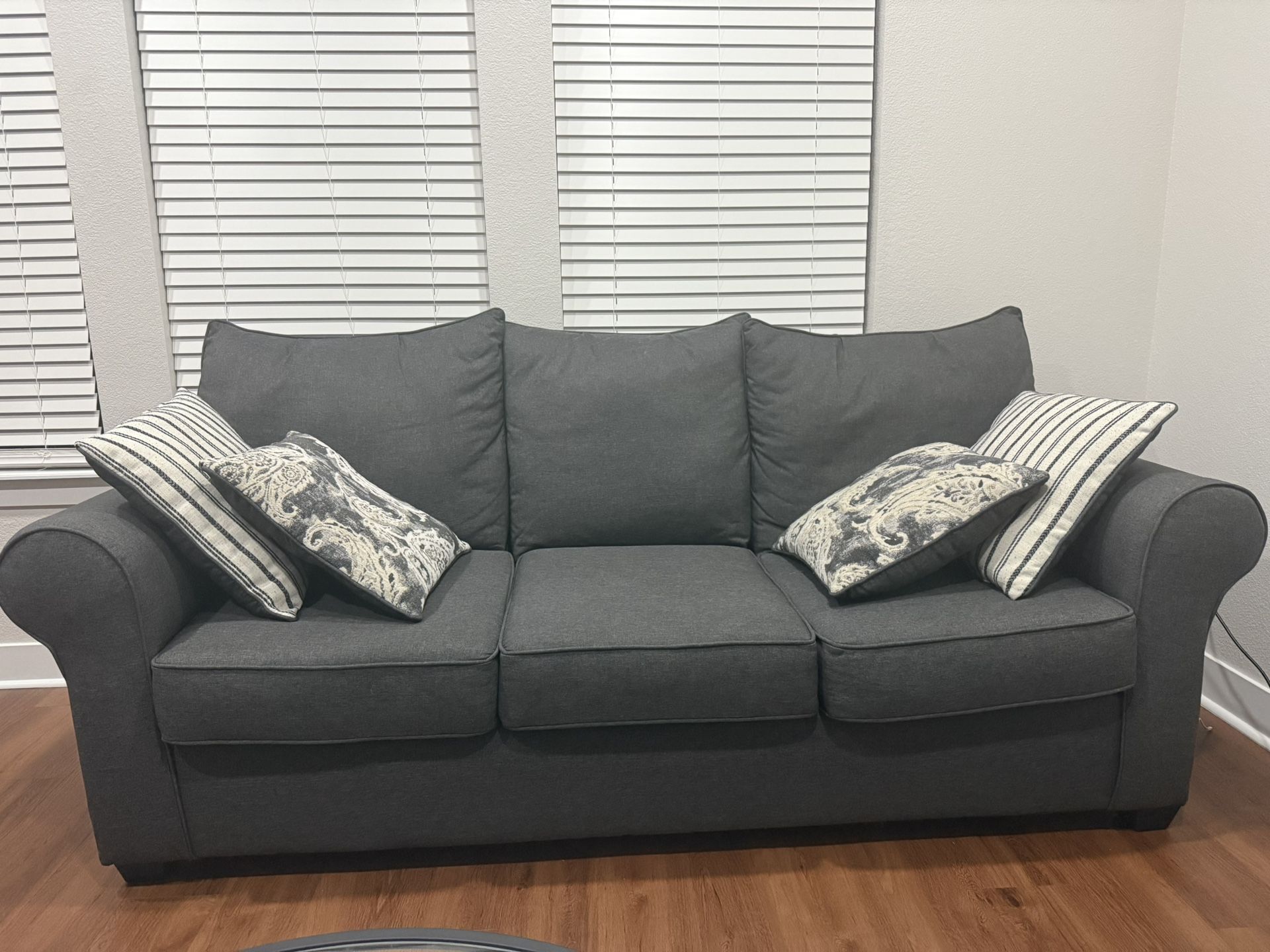 Charcoal Three Seater Sofa