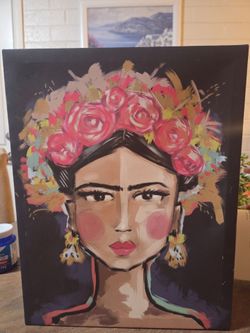 Beautiful Frida Kahlo  Canvas 11" x 14"