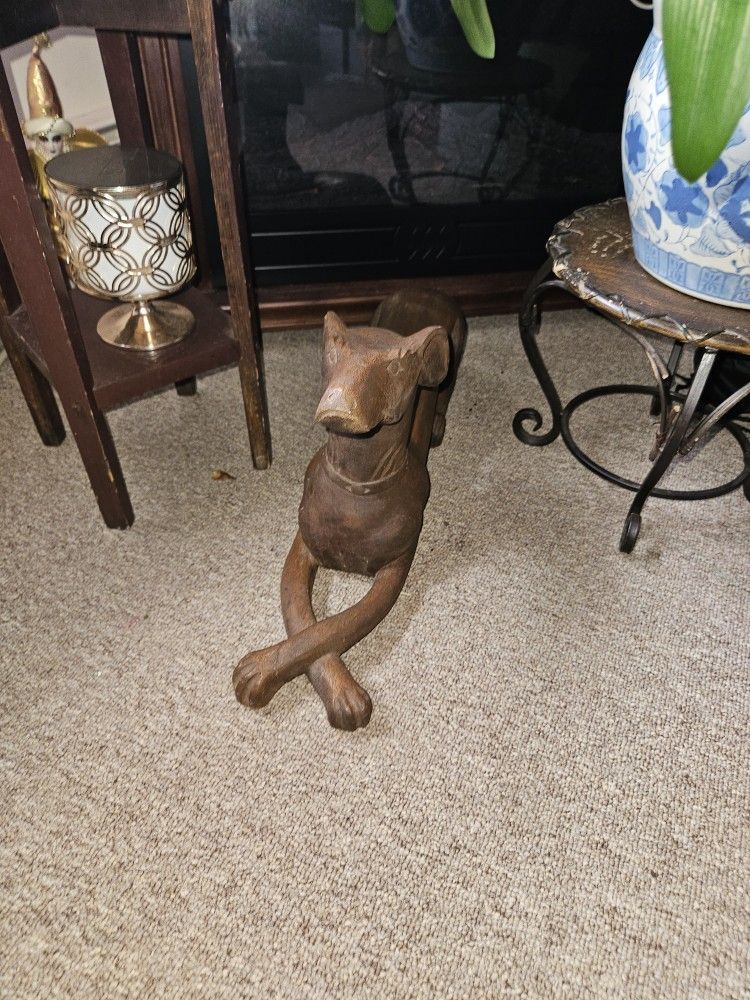 Carved Wooden Dog