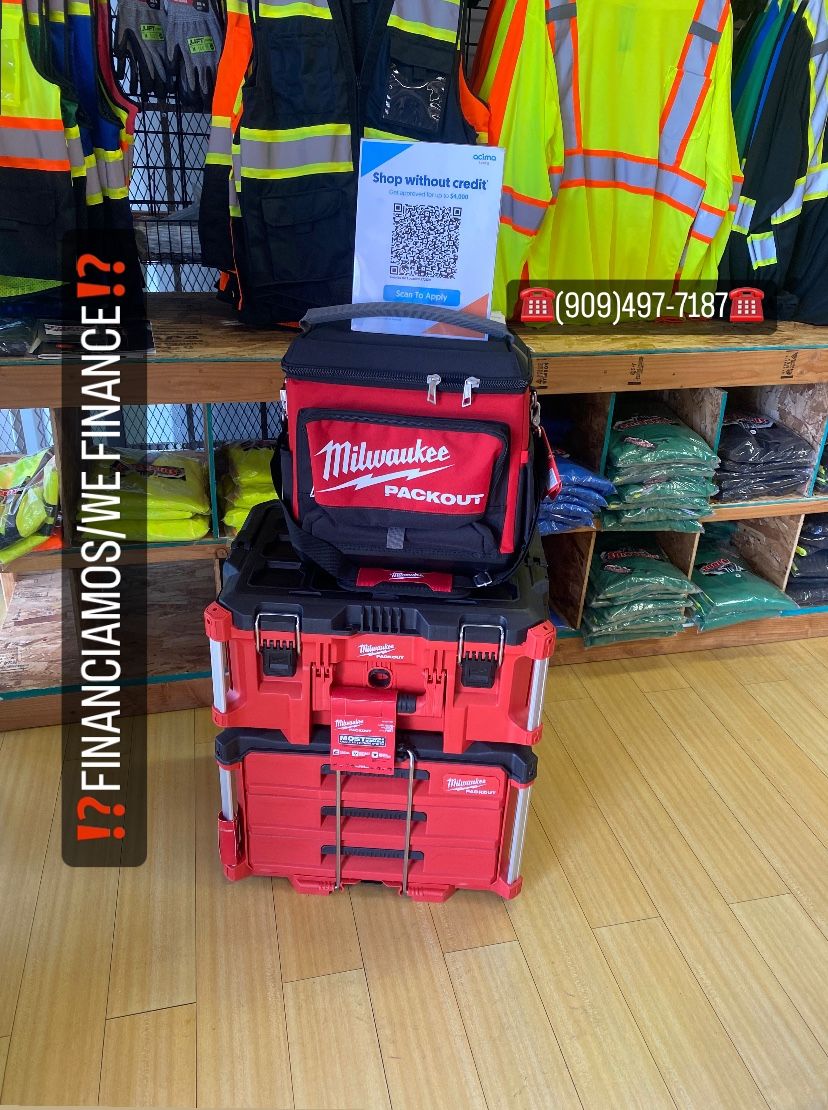 Milwaukee PACKOUT 22in Large Tool Box/3-Drawer Tool Box/ 15.75 PACKOUT Cooler Bag **(FINANCIAMOS/WE FINANCE)**