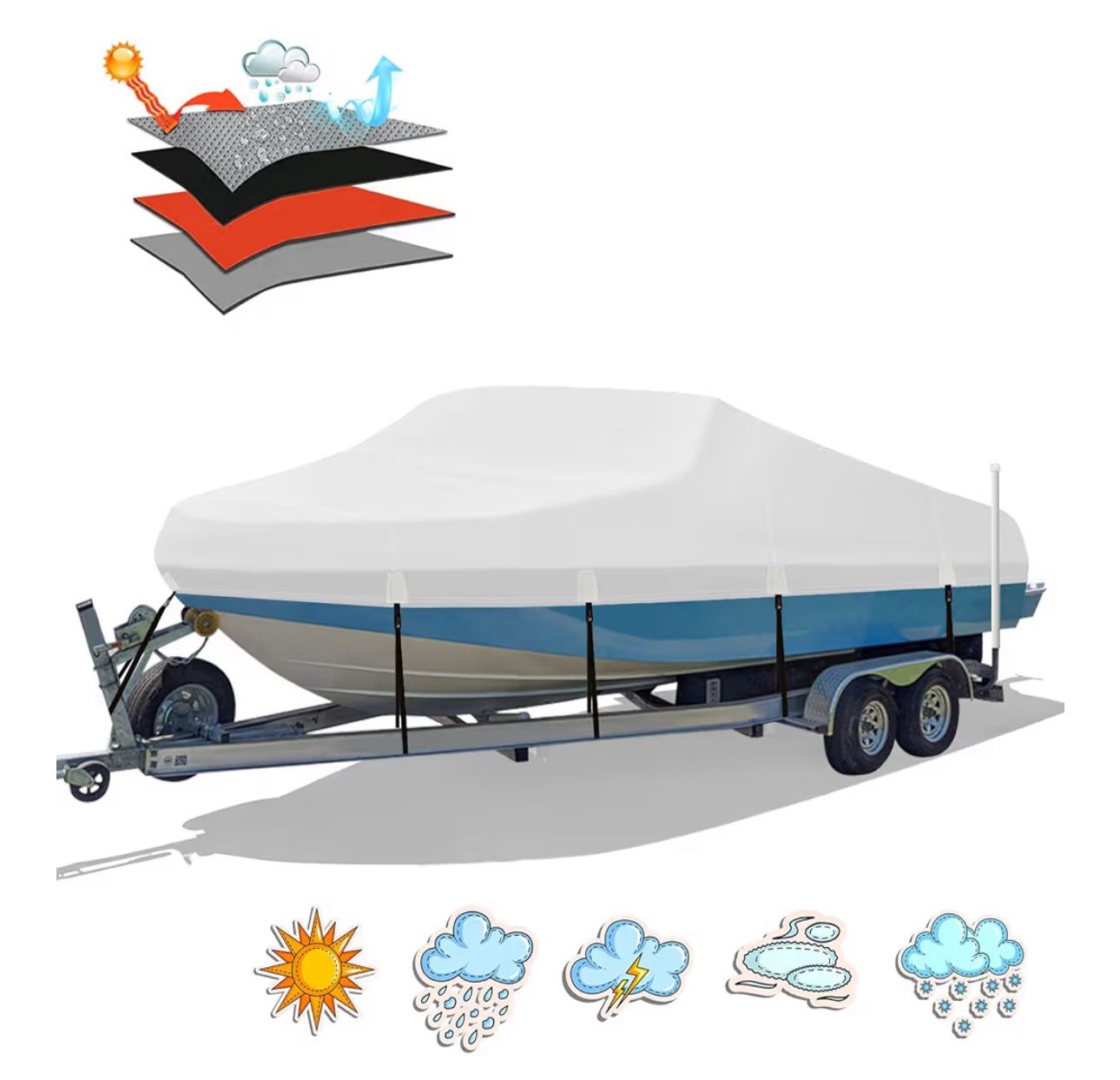 16-18.5ft Boat Cover