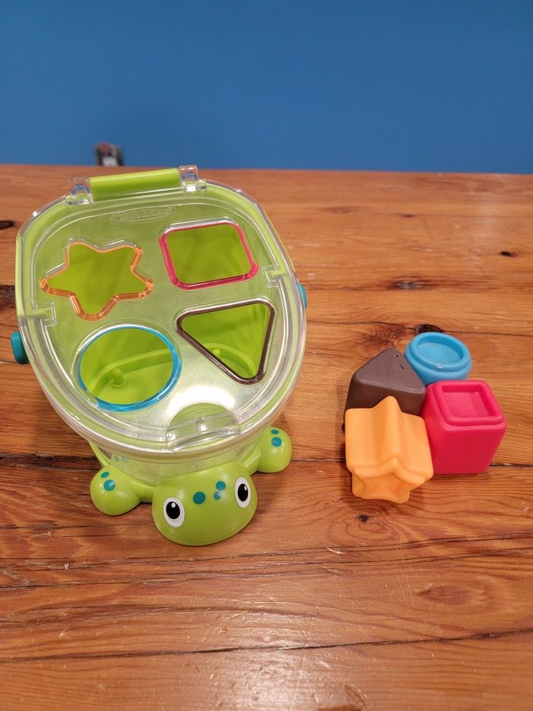 Shape Sorter Match and Store Turtle by Infantino ~ 4 Shapes