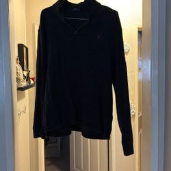 POLO GREY HALF ZIP SWEATER SIZE XL