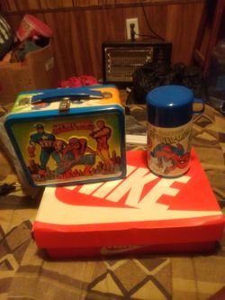 1984 Metal Lunch Box With Thermal Cup