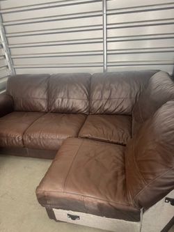 10ft leather sectional couch