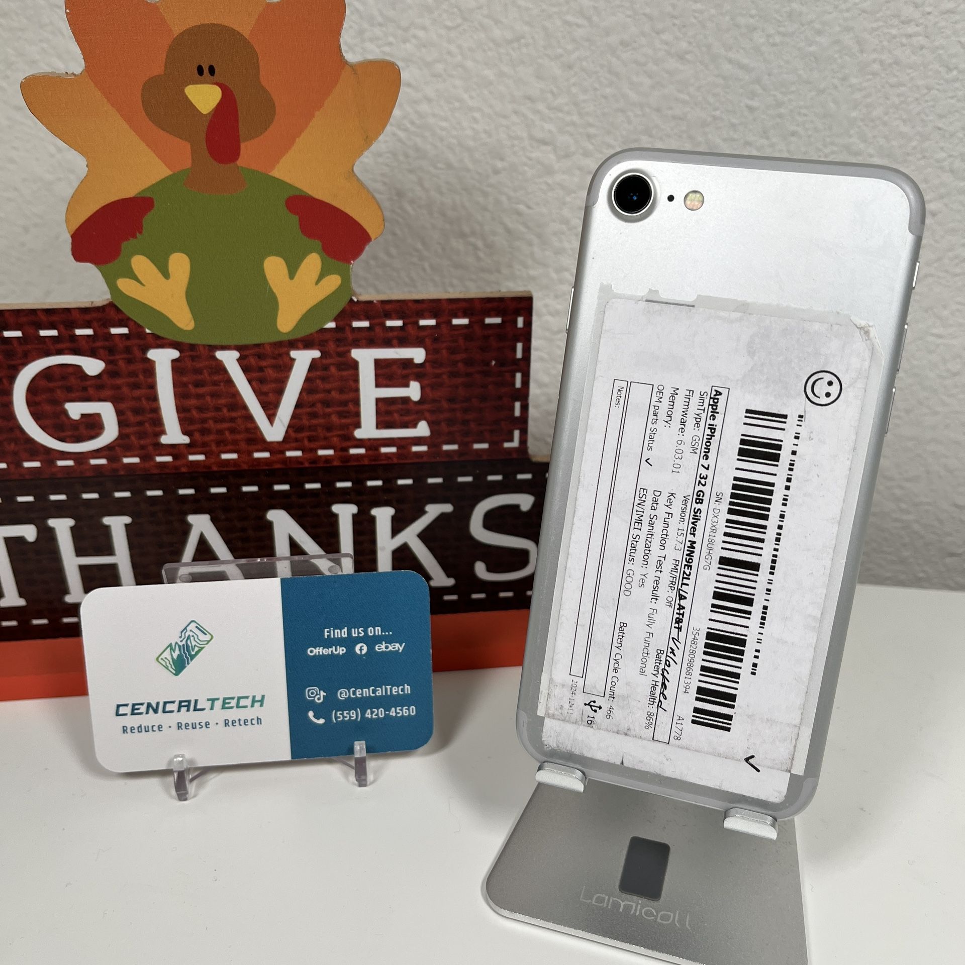 iPhone 7 32gb Unlocked 86% 🔋 Health