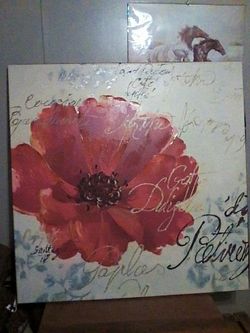 Agnes Saint Leger painting on canvas 39 and 1/2 by 39 and 1/2