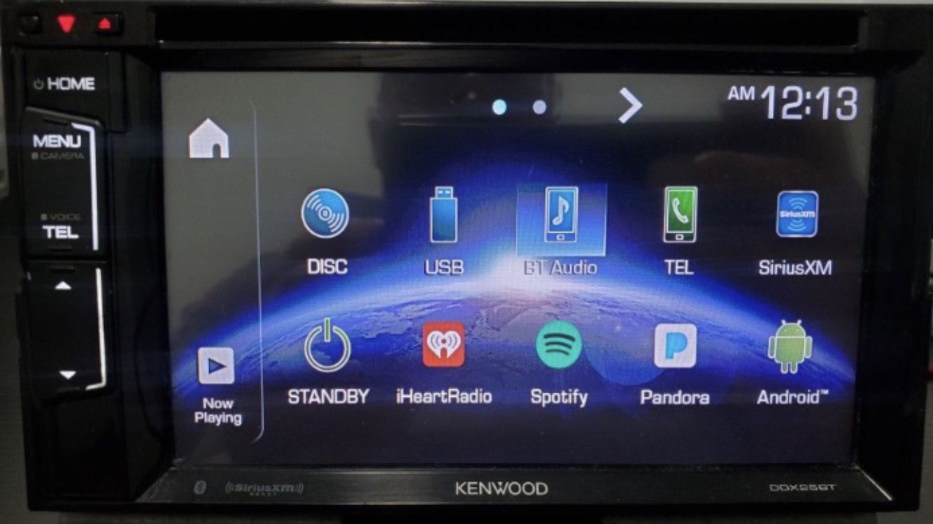 DVD Player Touch Screen Monitor kenwood ddx25bt Double Din Truck Or SUV Car Stereo Built In Amplifier 200 Watt Bluetooth iPod Connection Subwoofer 