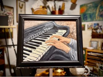 The Pianist’s Study Acrylic Painting