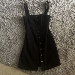 Button Up Black Dress