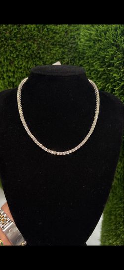 Natural Diamond Tennis Necklace