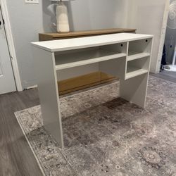 white desk