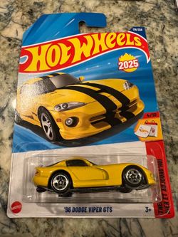 Hot Wheels 2025 96' Dodge Viper GTS Yellow #176/250 Then and Now #4/10