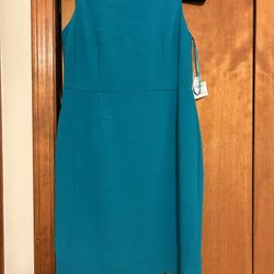 Women’s Size 6 Petite Sheath Dress In Teal By Anne Klein New With Tags