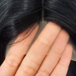 The Morticia T part Middle part Human brazillian body wave wig